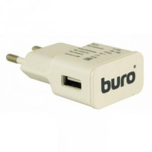 Сетевое зарядное устройство Buro TJ-159w, USB, 2.1A, white