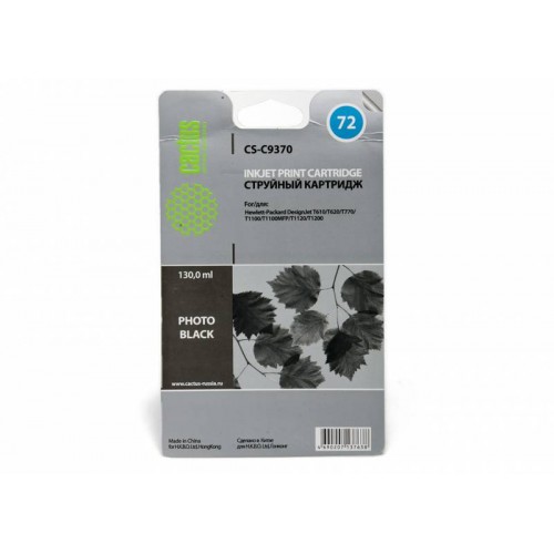 Картридж C9370 (№72) HP DesignJet T610/T770/T1100/T1200 Photo Black (CACTUS) 130ml