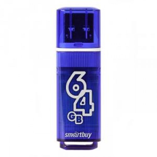 Накопитель USB 2.0 Flash Drive 64Gb Smartbuy  Glossy series Dark Blue (SB64GBGS-DB)