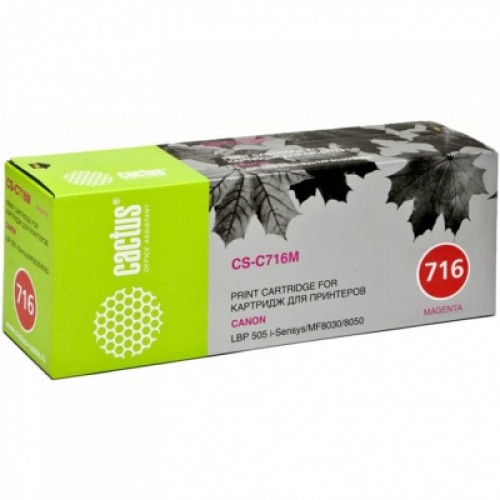 Картридж Canon i-SENSYS LBP5050/LBP5050N (Cactus Cartridge 716M) 1500 стр. Magenta