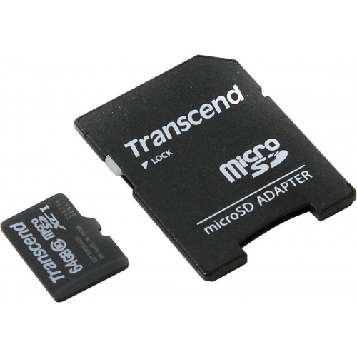 Карта памяти microSDXC 64Gb Transcend (TS64GUSDXC10)