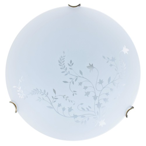 Светильник настенно-потолочный Kusta 2xE27x60 Вт, цвет белый/бронза