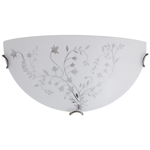 Светильник настенно-потолочный Kusta 1xE27x100 Вт, цвет белый/бронза