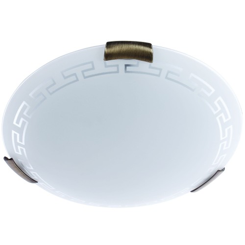 Светильник настенно-потолочный Greca 2xE27x60 Вт, металл/стекло