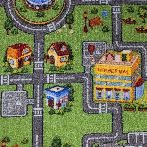 Ковровое покрытие «Дороги 170» полиамид 2.5 м цвет зелёный