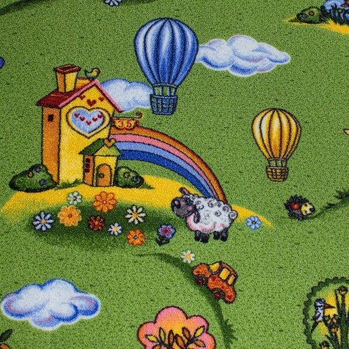 Ковровое покрытие «Воздушные шары 170» полиамид 3 м цвет зелёный