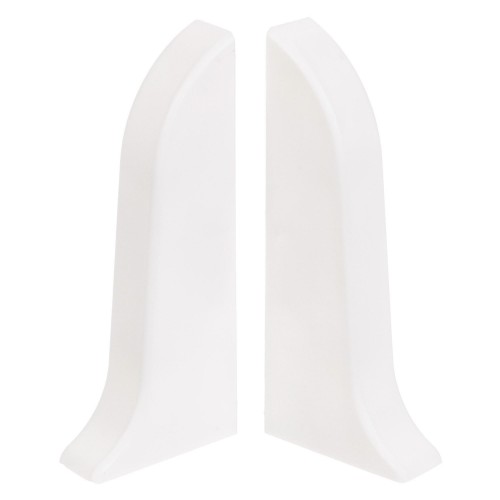 Заглушка для плинтуса левая и правая, 55 мм, цвет белый