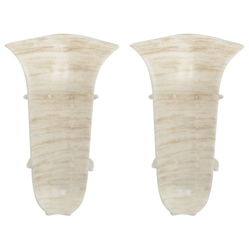 Угол для плинтуса внутренний «Дуб Светлый» 55 мм 2 шт.