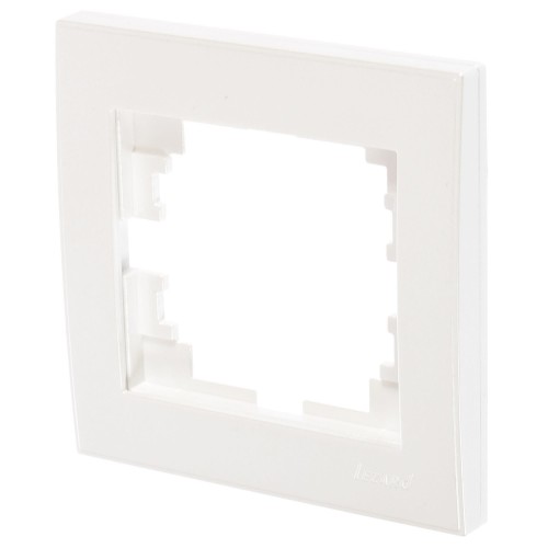 Рамка Lezard  Rain, 1 пост, цвет жемчужно-белый