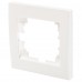 Рамка Lezard Rain, 1 пост, цвет жемчужно-белый Рамка Lezard Rain, 1 пост, цвет жемчужно-белый