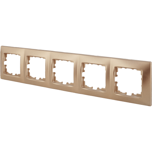 Рамка Lexman Виктория, сферическая, 5 постов, цвет матовая бронза