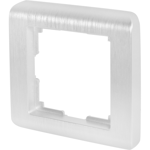 Рамка Werkel Stream, 1 пост, цвет серебряный