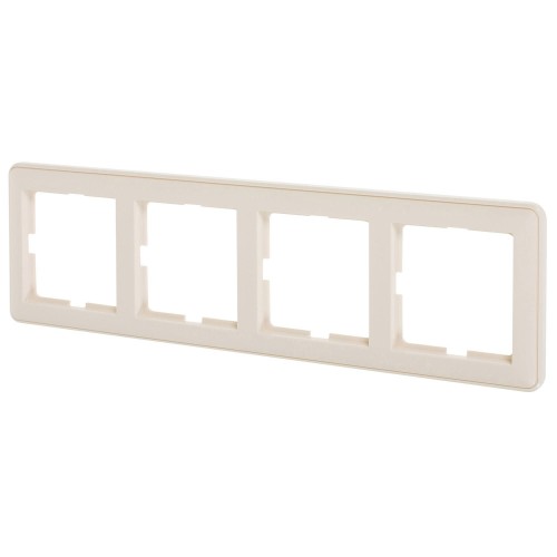 Рамка Schneider Electric W59, 4 поста, цвет слоновая кость