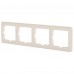 Рамка Schneider Electric W59, 4 поста, цвет слоновая кость Рамка Schneider Electric W59, 4 поста, цвет слоновая кость