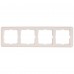 Рамка Schneider Electric W59, 4 поста, цвет слоновая кость