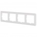 Рамка Schneider Electric W59, 4 поста, цвет белый Рамка Schneider Electric W59, 4 поста, цвет белый