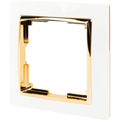 Рамка Werkel Snabb, 1 пост, цвет белый/золото