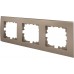 Рамка Lexman Виктория, плоская, 3 поста, цвет шампань матовый Рамка Lexman Виктория, плоская, 3 поста, цвет шампань матовый