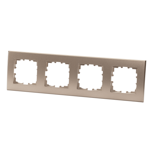 Рамка Lexman Виктория, плоская, 4 поста, цвет матовая бронза