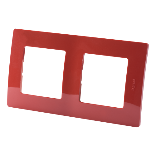 Рамка Legrand Etika, 2 поста, цвет красный