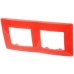 Рамка Legrand Etika, 2 поста, цвет красный