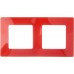 Рамка Legrand Etika, 2 поста, цвет красный