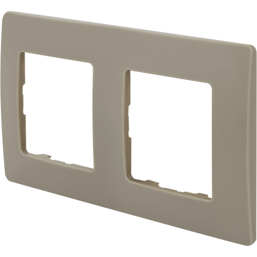 Рамка Legrand Etika, 2 поста, цвет светлая галька