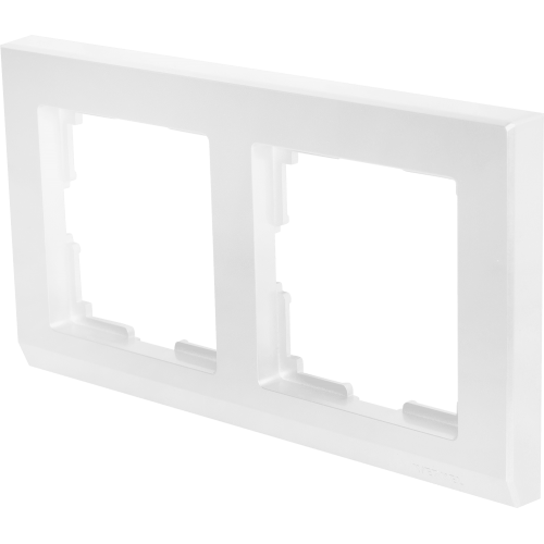 Рамка Werkel Stark, 2 поста, цвет серебряный