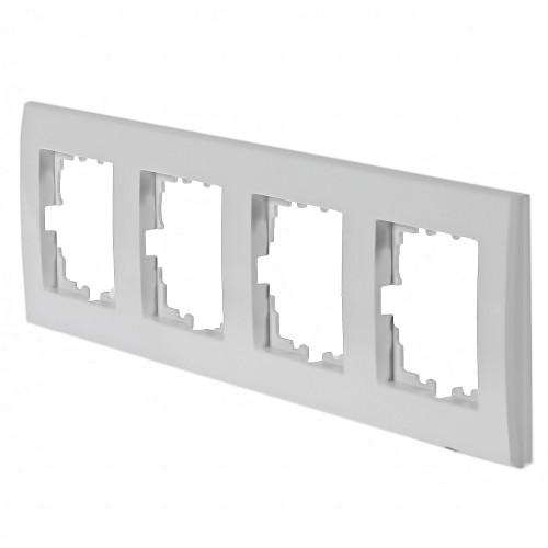 Рамка Lexman Виктория, плоская, 4 поста, цвет белый