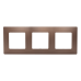 Рамка Legrand Etika, 3 поста, цвет какао