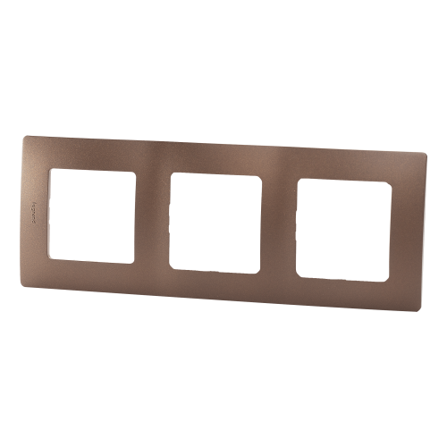 Рамка Legrand Etika, 3 поста, цвет какао