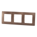Рамка Legrand Etika, 3 поста, цвет какао