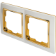 Рамка Werkel Snabb, 2 поста, цвет белый/золото