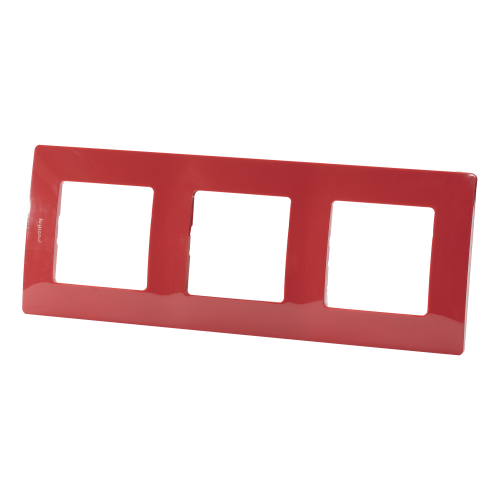 Рамка Legrand Etika, 3 поста, цвет красный