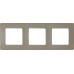 Рамка Legrand Etika, 3 поста, цвет светлая галька