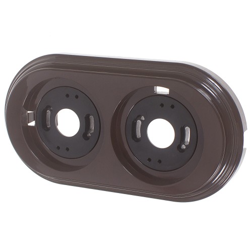 Рамка Electraline, 2 поста, цвет коричневый