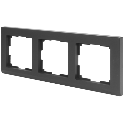 Рамка Werkel Stark, 3 поста, цвет чёрный