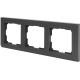 Рамка Werkel Stark, 3 поста, цвет чёрный