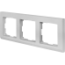 Рамка Werkel Stark, 3 поста, цвет серебряный