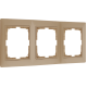 Рамка для розеток и выключателей Basic55 3 поста цвет бежевый