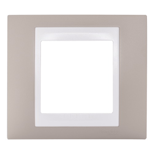 Рамка Schneider Electric Unica, 1 пост, цвет коричневый/белый