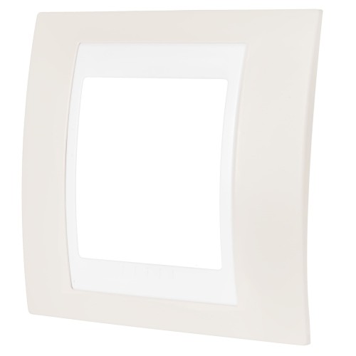 Рамка Schneider Electric Unica, 1 пост, цвет песчаный/белый