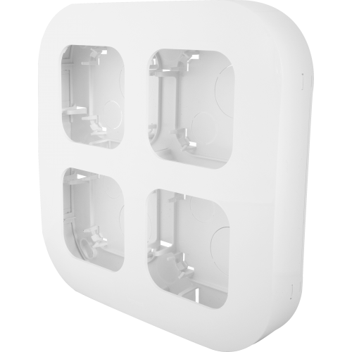 Рамка Legrand Quteo для розеток и выключателей, 4 поста, накладная, цвет белый