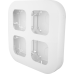 Рамка Legrand Quteo для розеток и выключателей, 4 поста, накладная, цвет белый