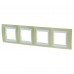 Рамка Schneider Electric Unica, хамелеон, 4 поста, горизонтальная, цвет зелёное яблоко/белый Рамка Schneider Electric Unica, хамелеон, 4 поста, горизонтальная, цвет зелёное яблоко/белый