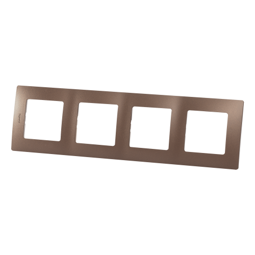 Рамка Legrand Etika, 4 поста, цвет какао