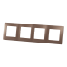 Рамка Legrand Etika, 4 поста, цвет какао
