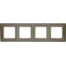 Рамка Legrand Etika, 4 поста, цвет светлая галька
