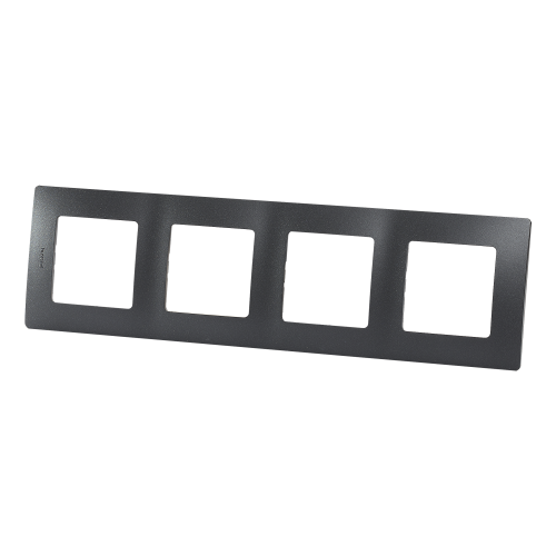 Рамка Legrand Etika, 4 поста, цвет антрацит