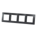 Рамка Legrand Etika, 4 поста, цвет антрацит